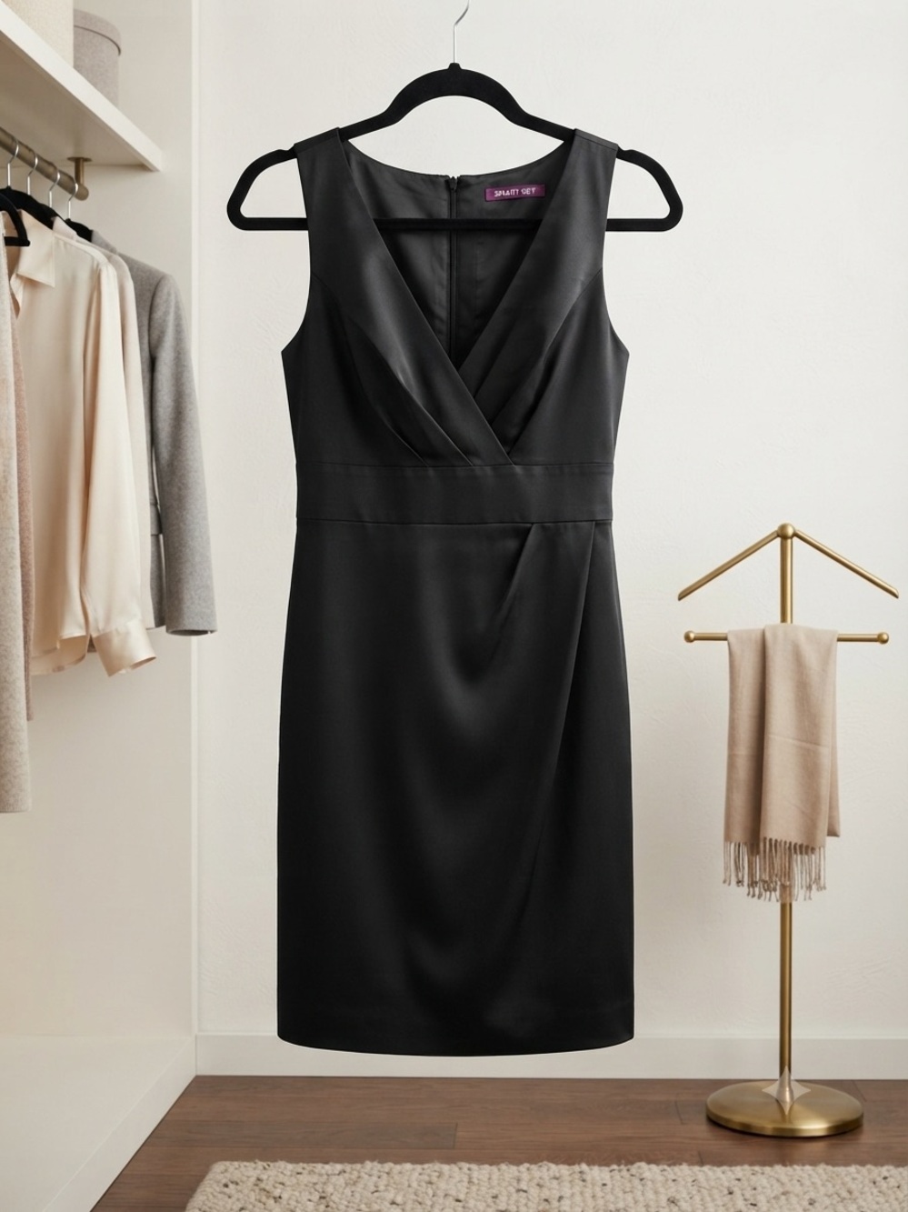 Classic Black Sleeveless Sheath Dress by smartset